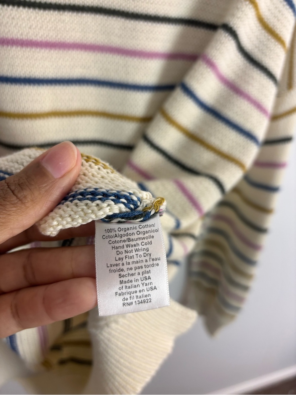 Emerson Fry Carolyn Rainbow Striped Sweater Size Medium - Picture 8 of 10